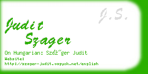 judit szager business card